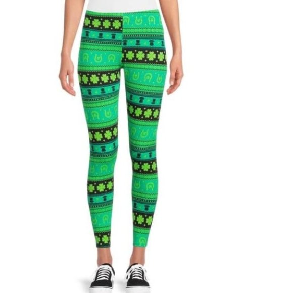 No Boundaries Juniors’ St. Patrick’s Day Ankle Leggings Size Med 7/9 XXXL 21 NWT - Picture 1 of 3